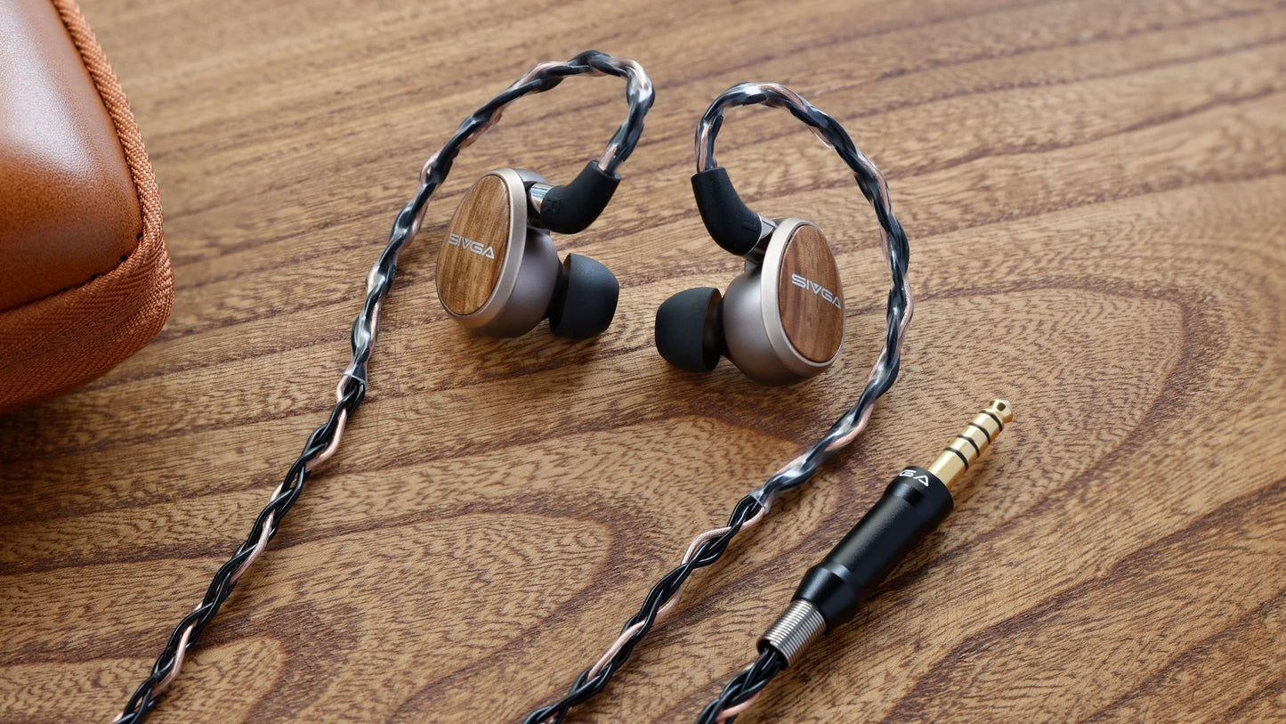 SIVGA Nightingale PRO Wired Zebra Wood Earphones - The HiFi Cat