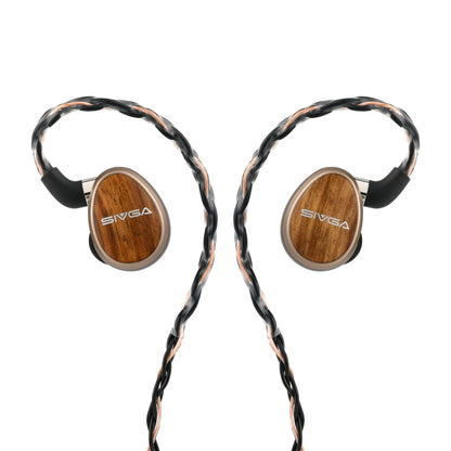SIVGA Nightingale PRO Wired Zebra Wood Earphones - The HiFi Cat