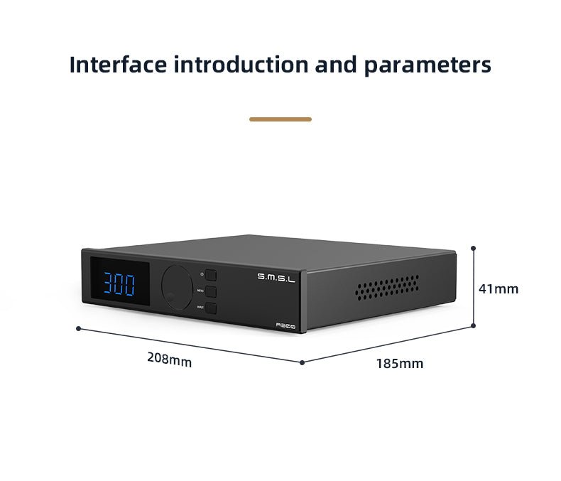 SMSL A300 165W*2 BTL Mode BT 5.0 Hi - res Power Amplifier - The HiFi Cat