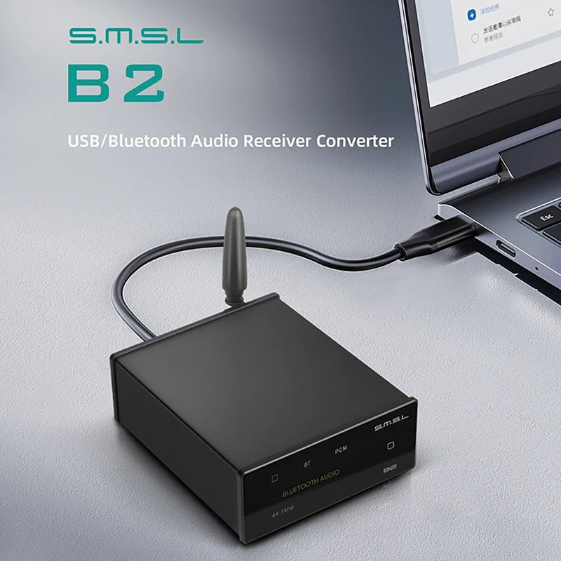 SMSL B2 Bluetooth5.1 Audio Reciever Converter with DAC CS43131 - The HiFi Cat