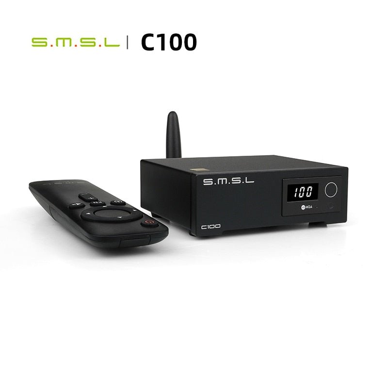 SMSL C100 USB MQA DAC AK4493S Bluetooth Decoder With remote - The HiFi Cat