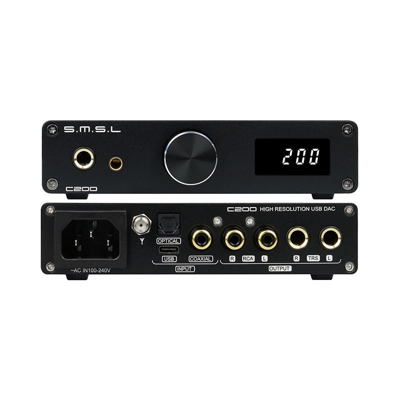 SMSL C200 ES9038Q2M DAC OPA1612A*4 Headphone Amp - The HiFi Cat