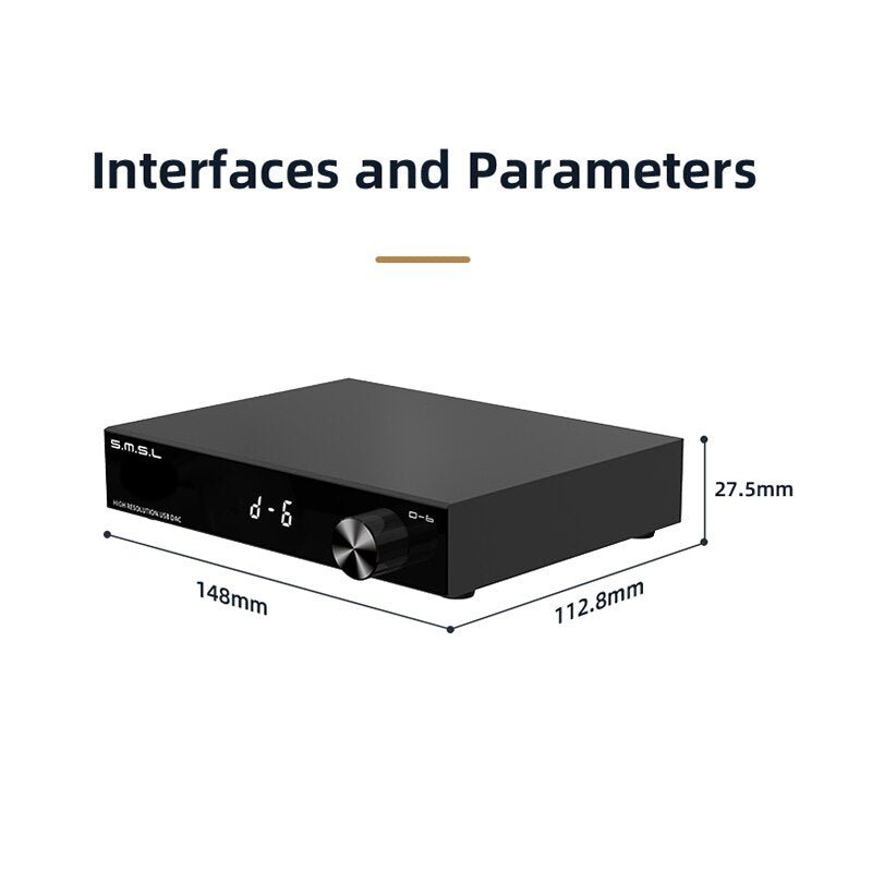 SMSL D - 6 Decoder Dual Ak4493s Suport DSD512 PCM 768kHz/32Bit DAC - The HiFi Cat