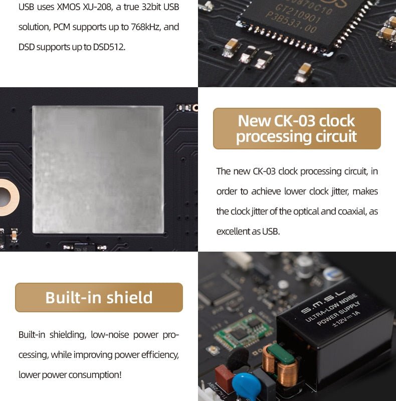 SMSL D300 Decoder ROHM BD34301EKV DAC - The HiFi Cat