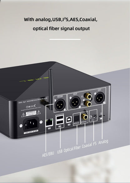 SMSL DP5 turntable U disk usb Music player with MQA DAC decoding ES9038PRO - The HiFi Cat