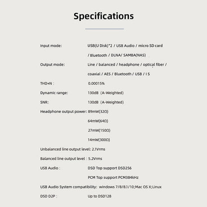 SMSL DP5 turntable U disk usb Music player with MQA DAC decoding ES9038PRO - The HiFi Cat