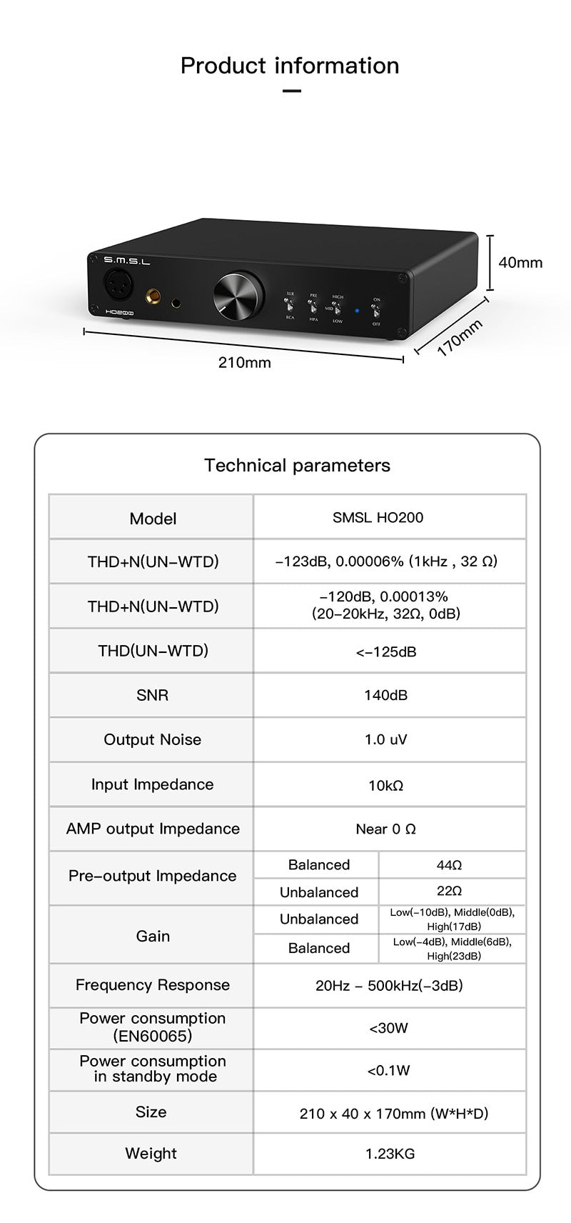 SMSL HO200 HiRes headphone amplifier 16ohm - The HiFi Cat