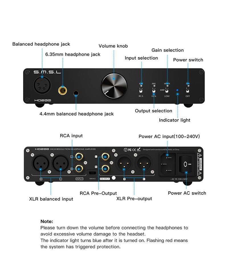 SMSL HO200 HiRes headphone amplifier 16ohm - The HiFi Cat