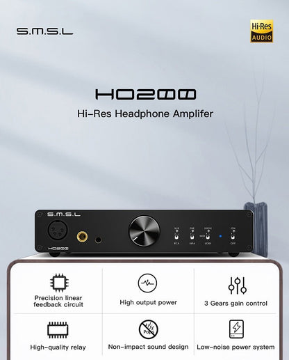 SMSL HO200 HiRes headphone amplifier 16ohm - The HiFi Cat