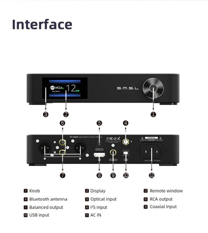 SMSL M400 BT5.0 AK4499 MQA Full Balanced DAC - The HiFi Cat