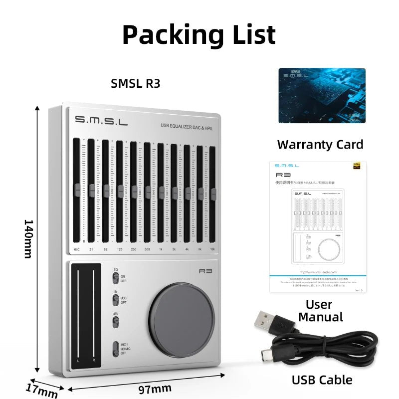 SMSL R3 Gaming DAC & Headphone Amplifier with USB - The HiFi Cat
