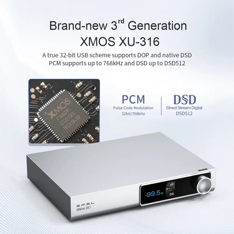 SMSL RAWPRO - DAC1 ES9039MSPro Decoder MQA DAC - The HiFi Cat