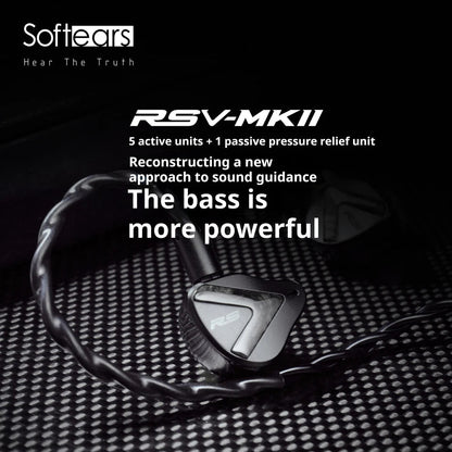 Softears RSV MKII 5BA Balanced Armature Drivers In - ear Monitor Earphone IEM with 2Pin 0.78mm Detachable Headset - The HiFi Cat