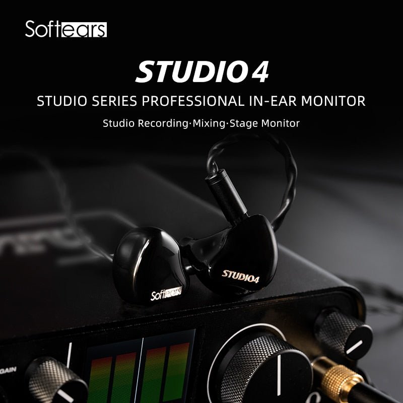 Softears Studio4 4BA Driver In - Ear Monitors Earphones Four - Driver Three - Way Crossover - The HiFi Cat