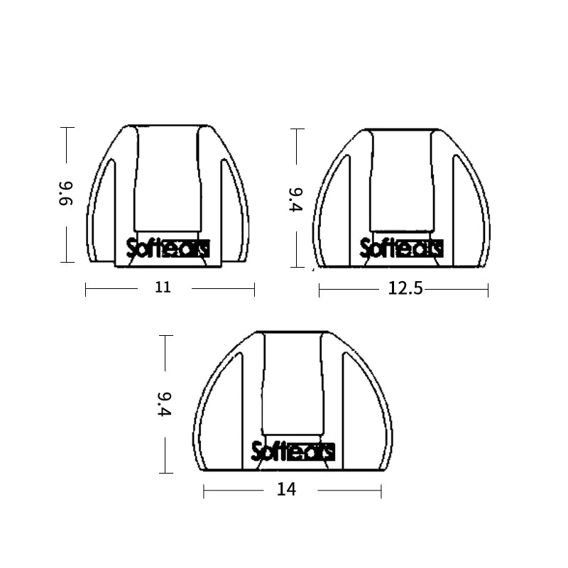 Softears UC Ear tips for Volume Earphones Liquid Silicone Eartips(1 card 2 pairs) - The HiFi Cat
