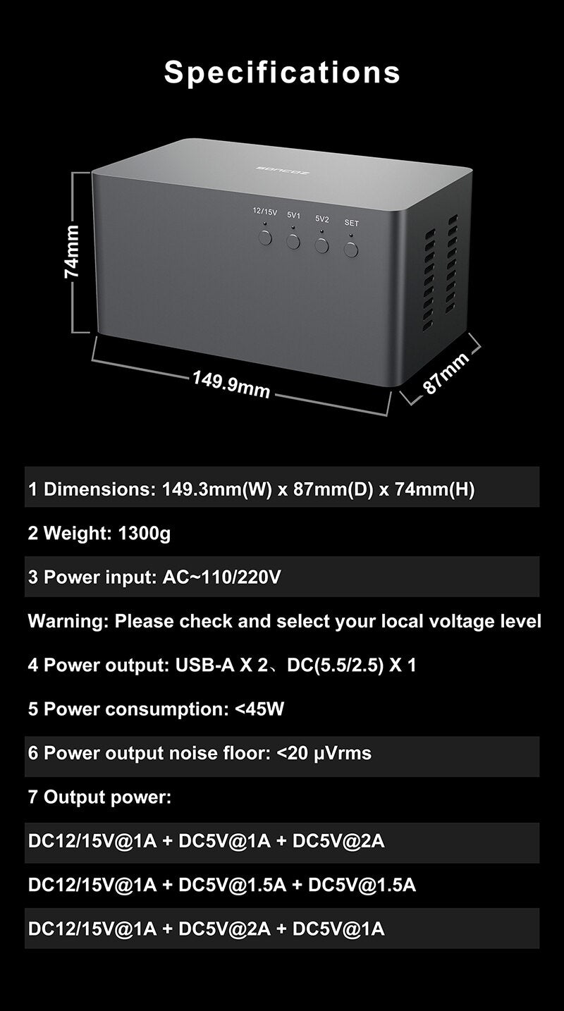 SONCOZ LP1 Ultra - low Linear Power Supply - The HiFi Cat