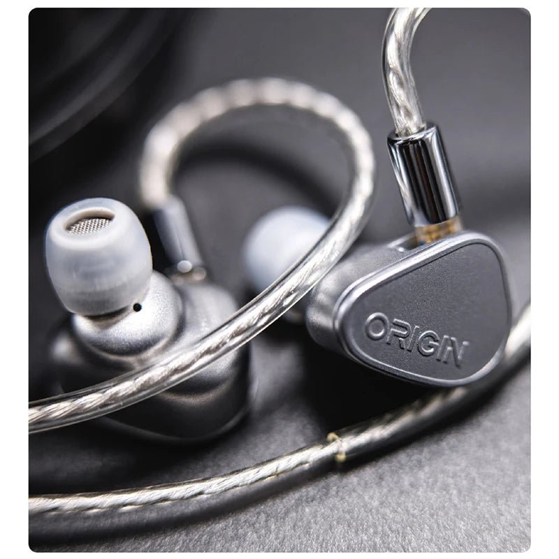 TANCHJIM ORIGIN DMT5 Dynamic Driver Matte silver In - Ear Earphone IEM - The HiFi Cat