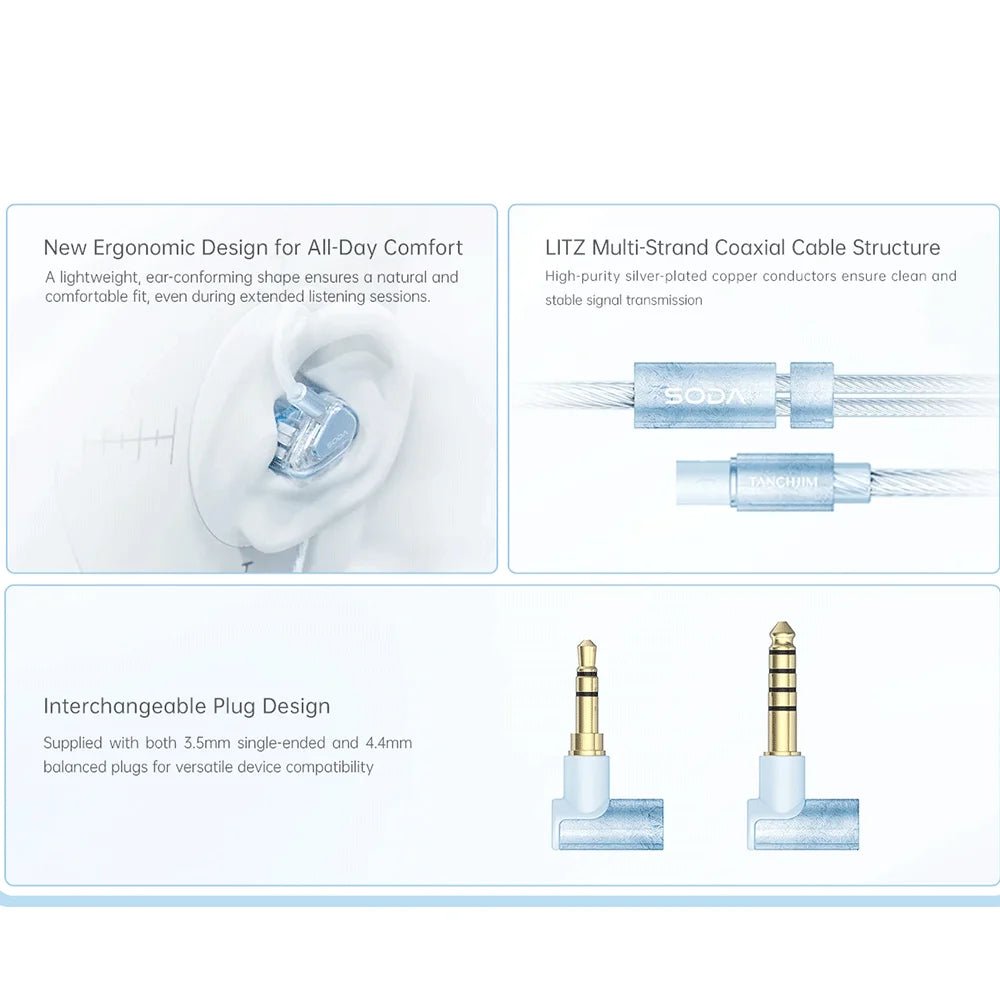 Tanchjim SODA 1DD+4BA+2Pa Hybrid Driver In - Ear Earphone - The HiFi Cat