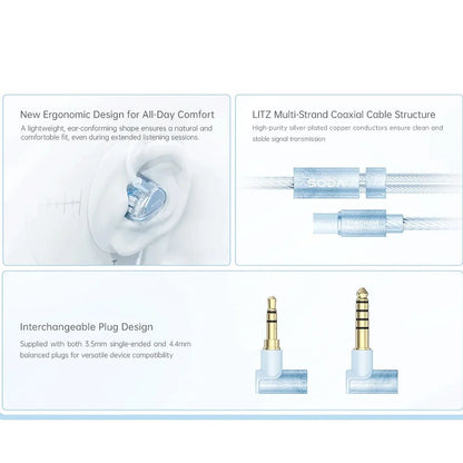Tanchjim SODA 1DD+4BA+2Pa Hybrid Driver In - Ear Earphone - The HiFi Cat