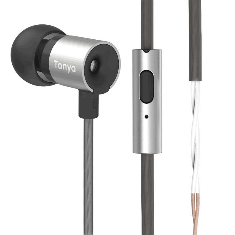 TANCHJIM TANYA 7MM Dynamic Earphone 3.5mm Line Plug HiFi Earbuds with Microphone - The HiFi Cat