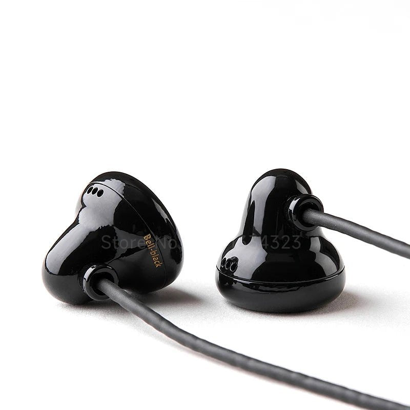 Temperament Black Bell Flagship Flat Earbud Titanium HIFI Dynamic Earphones - The HiFi Cat