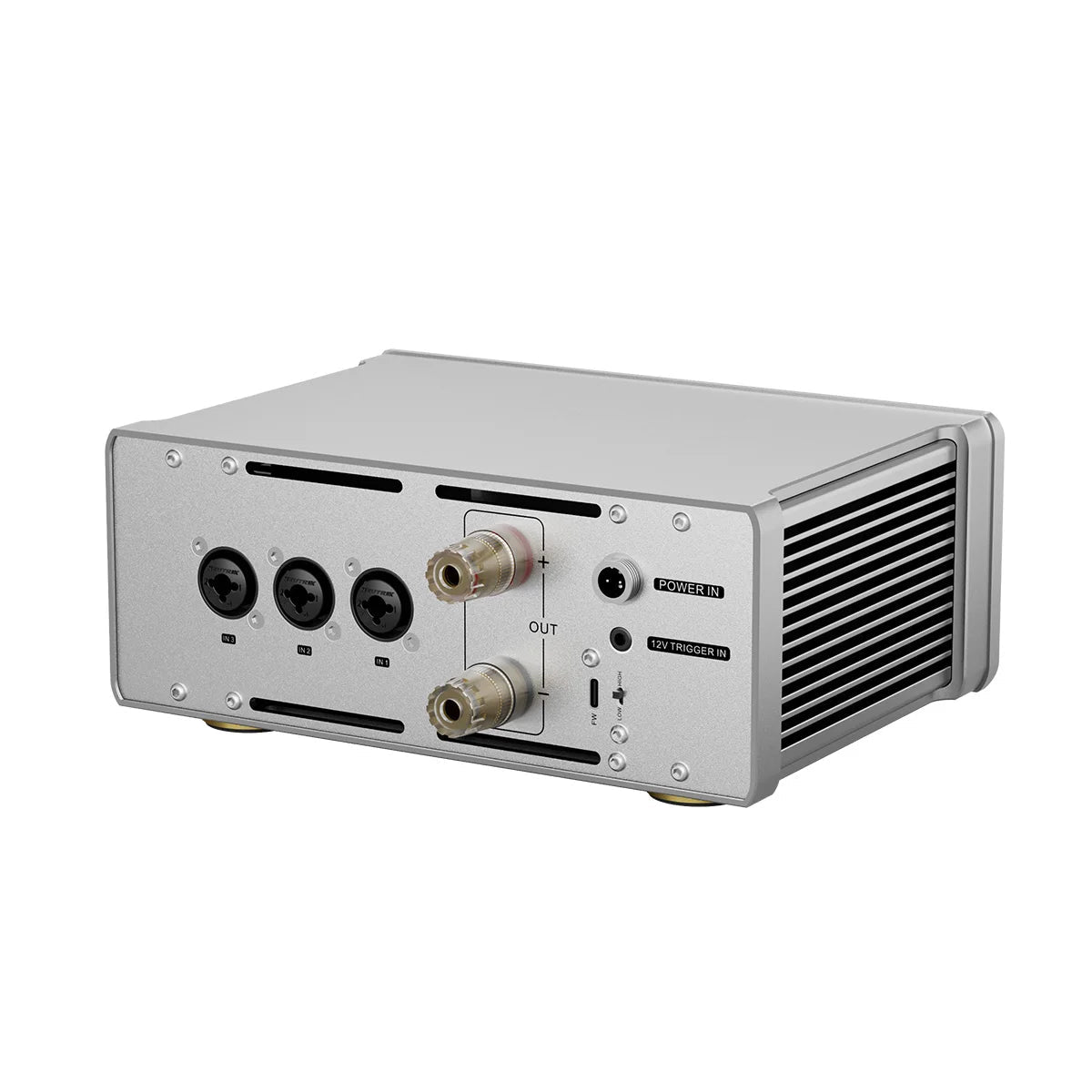 Topping B200 Mono Pure Power Amplifier | SNR 145dB | Balanced XLR/TRS Inputs | Silver / Black - The HiFi Cat