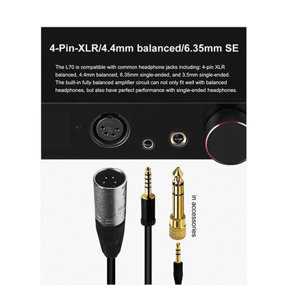 Topping L70 Fully Balanced NFCA Headphone Amplifier | 4 - Pin XLR / 4.4mm / 6.35mm - The HiFi Cat