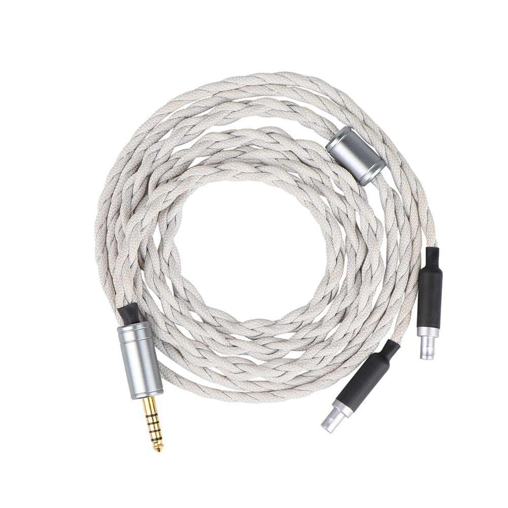 Tripowin Alture 26AWG high - purity single crystal copper silver - plated headphone upgrade cable 1.5m Long - The HiFi Cat