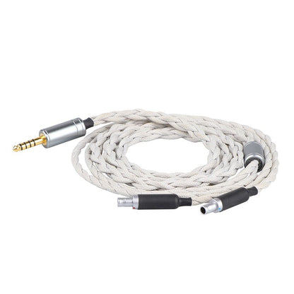 Tripowin Alture 26AWG high - purity single crystal copper silver - plated headphone upgrade cable 1.5m Long - The HiFi Cat