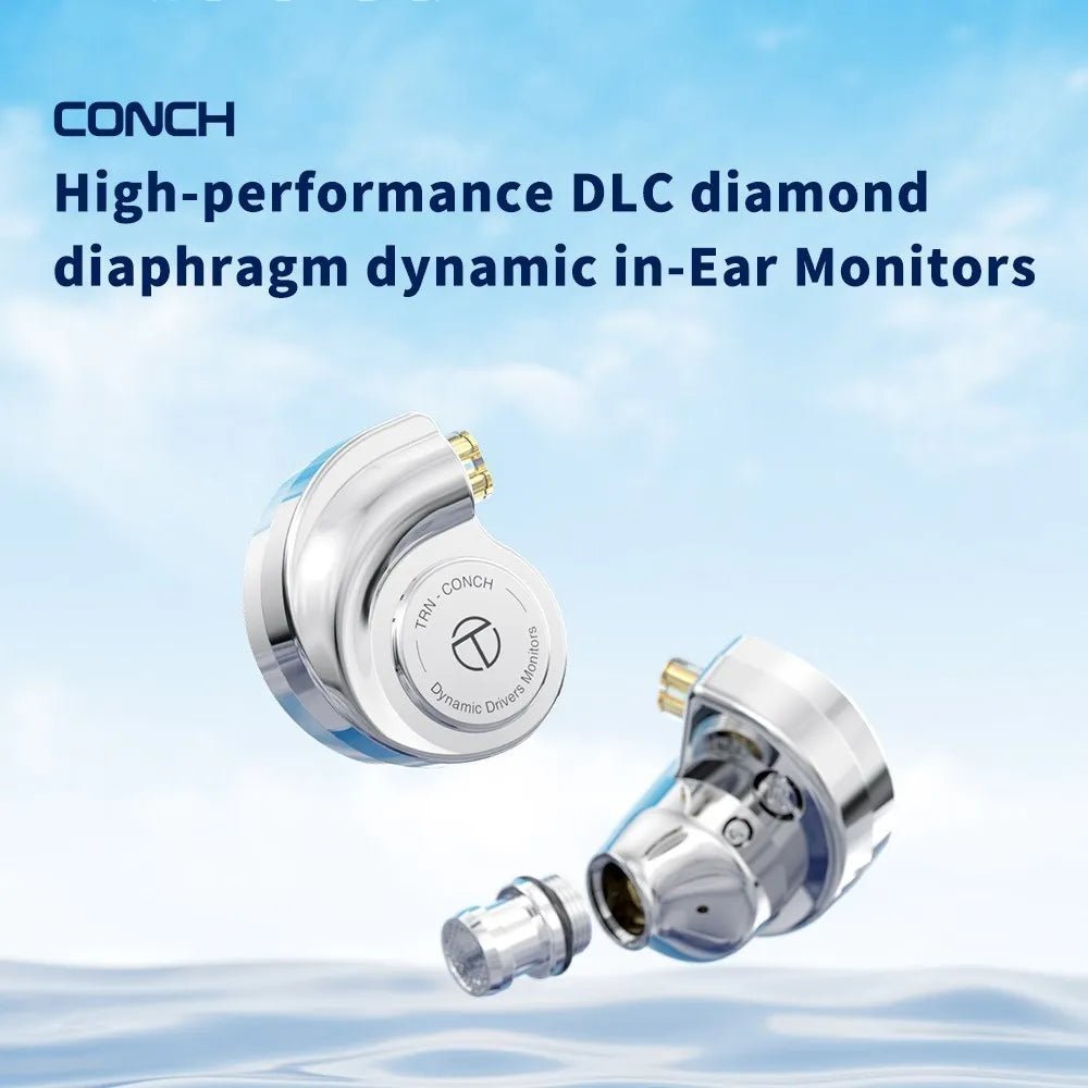 TRN Conch DLC Diamond Diaphragm Dynamic in - Ear Earphone - The HiFi Cat