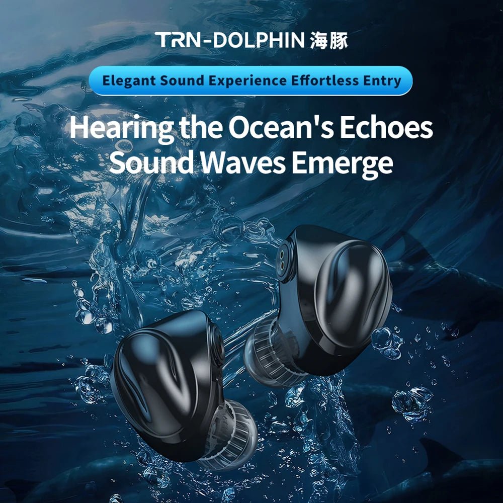 TRN Dolphin 10mm Dual Magnetic Circuit Dynamic Driver IEM - The HiFi Cat