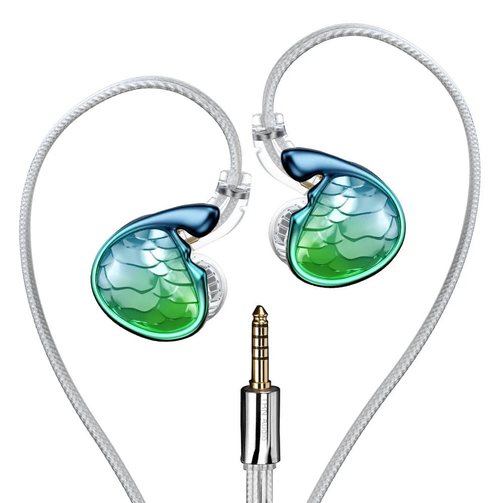 TRN MERMAID 10mm Dynamic Driver IEM | 0.78mm 2 - Pin Detachable Cable - The HiFi Cat