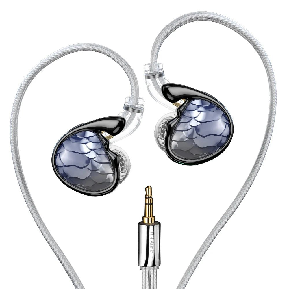 TRN MERMAID 10mm Dynamic Driver IEM | 0.78mm 2 - Pin Detachable Cable - The HiFi Cat
