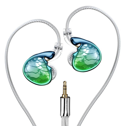 TRN MERMAID 10mm Dynamic Driver IEM | 0.78mm 2 - Pin Detachable Cable - The HiFi Cat