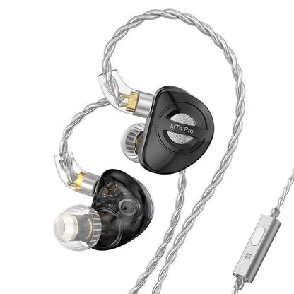 TRN MT4 PRO 2DD Bass Dual Dynamic Headset In Ear Earphone - The HiFi Cat