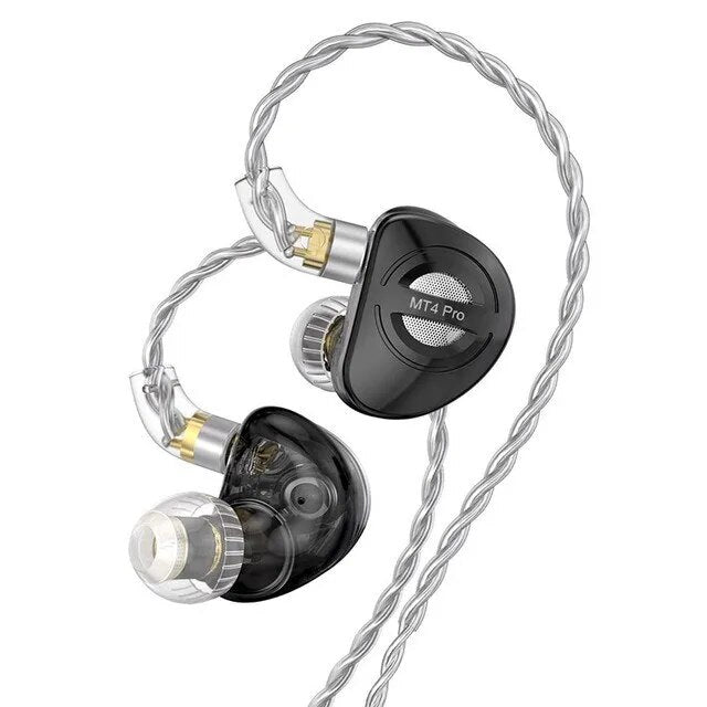 TRN MT4 PRO 2DD Bass Dual Dynamic Headset In Ear Earphone - The HiFi Cat