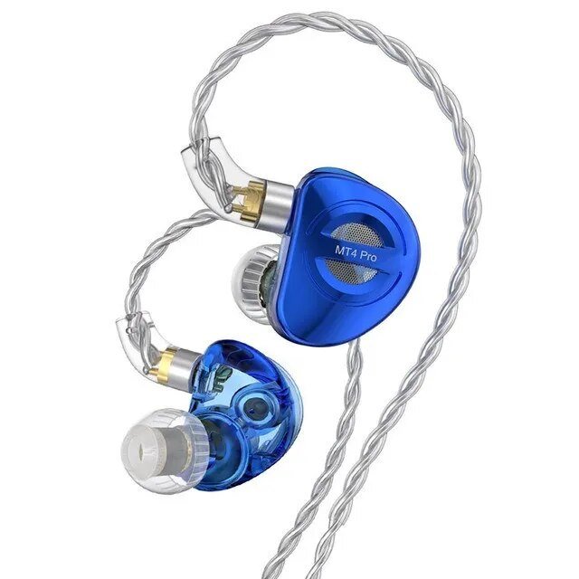 TRN MT4 PRO 2DD Bass Dual Dynamic Headset In Ear Earphone - The HiFi Cat