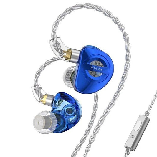 TRN MT4 PRO 2DD Bass Dual Dynamic Headset In Ear Earphone - The HiFi Cat