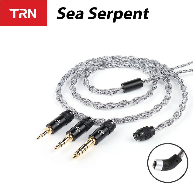 TRN Sea Serpent 4 core copper silver mixed cable Upgraded Earphone Cable - The HiFi Cat