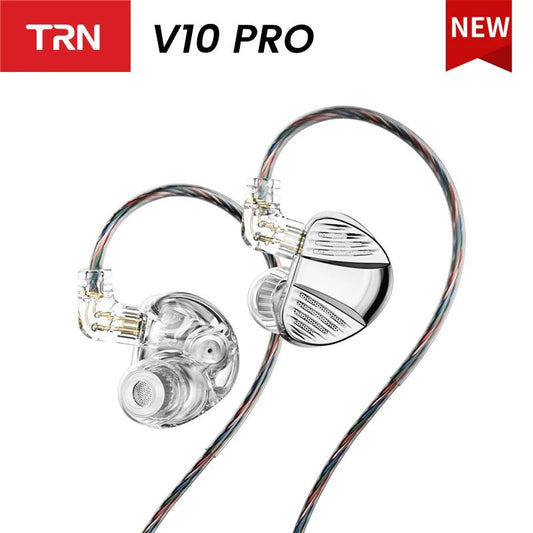 TRN V10 PRO 2DD+2BA Hybrid In - Ear Monitors with Replaceable Cable - The HiFi Cat