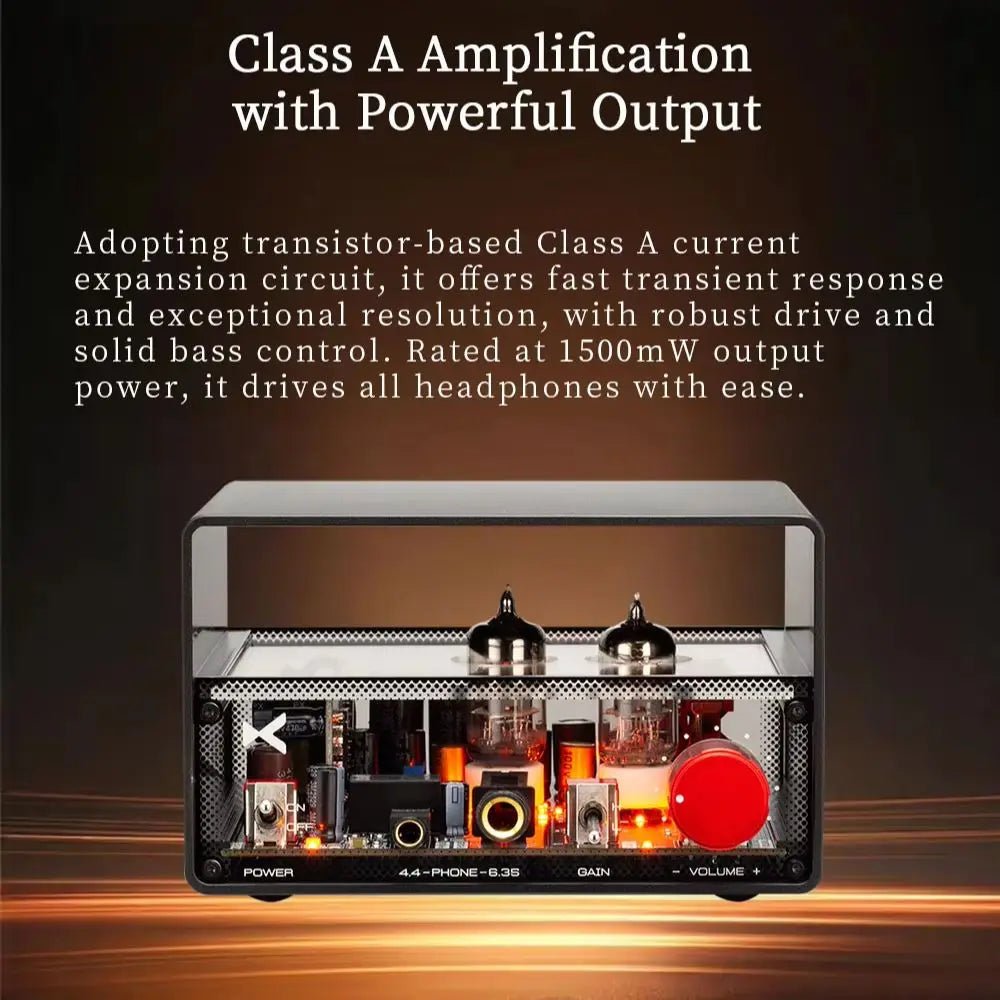 xDuoo MT-02 High Performance Tube Headphone Amplifier Dual 6J1 Tubes - The HiFi Cat