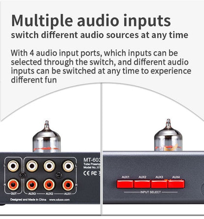 XDUOO MT - 603 Multiple choice Tube PreAmplifier Tube Amplifier - The HiFi Cat