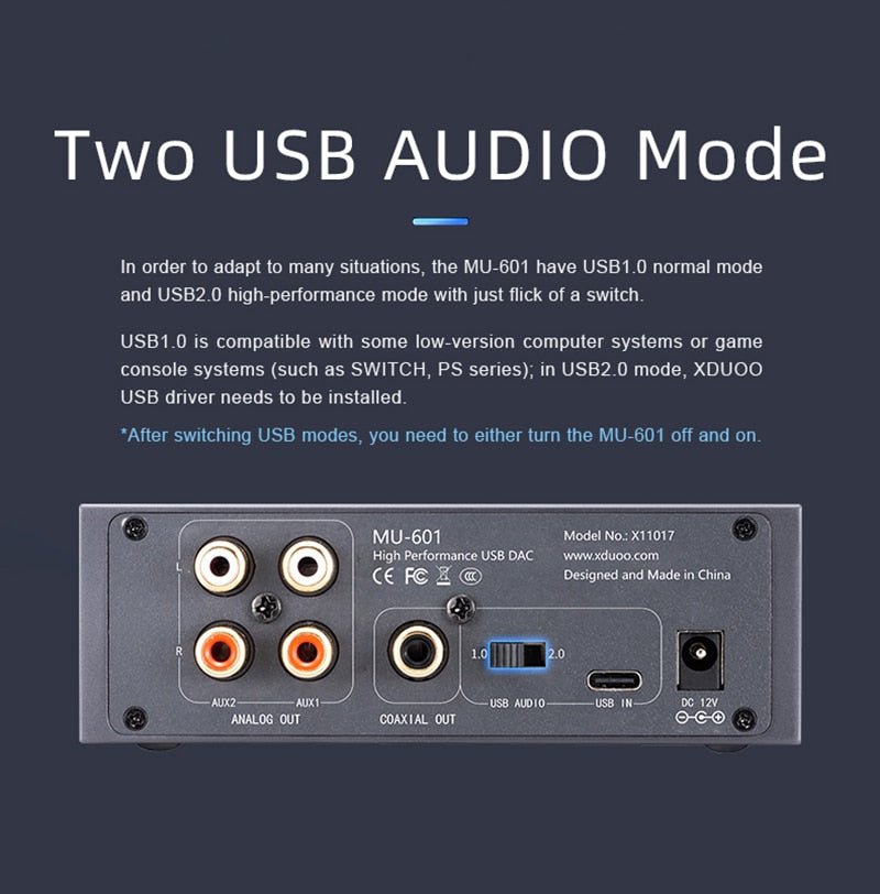 XDUOO MU - 601 High Performance USB DAC ES9018K2M - The HiFi Cat