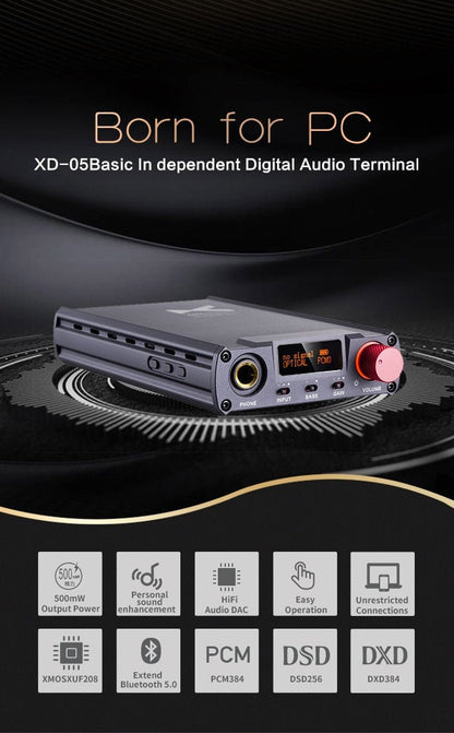 XDUOO XD - 05 Basic Headphone Amplifier ESS9018K2M - The HiFi Cat