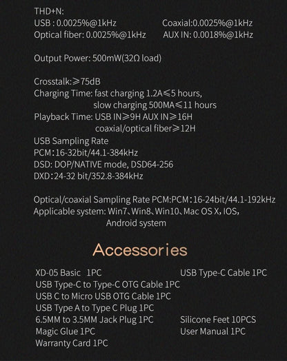 XDUOO XD - 05 Basic Headphone Amplifier ESS9018K2M - The HiFi Cat