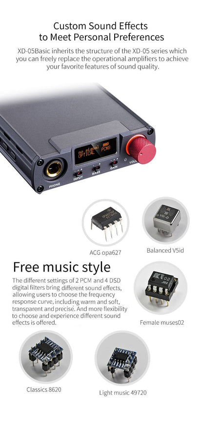 XDUOO XD - 05 Basic Headphone Amplifier ESS9018K2M - The HiFi Cat