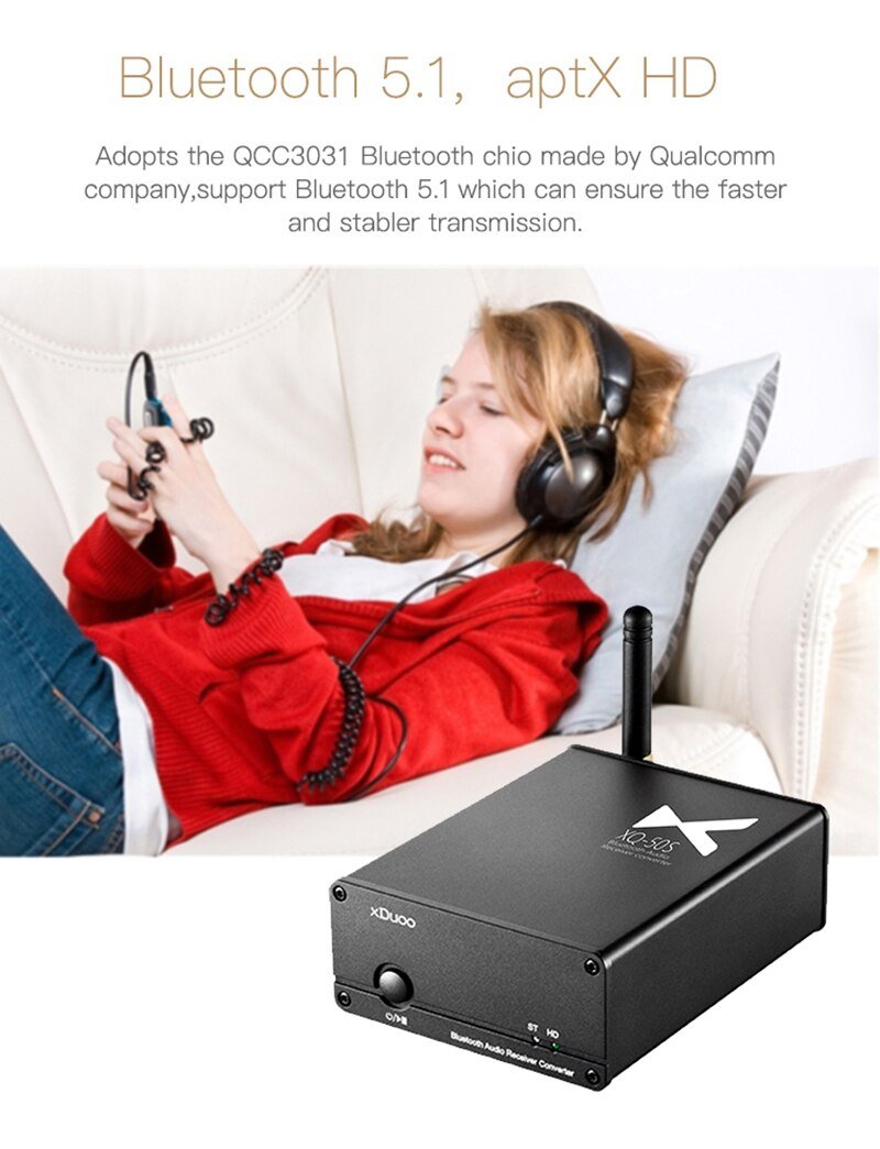 XDUOO XQ - 50s QCC3034 Buletooth 5.1 DAC Audio Receiver - The HiFi Cat