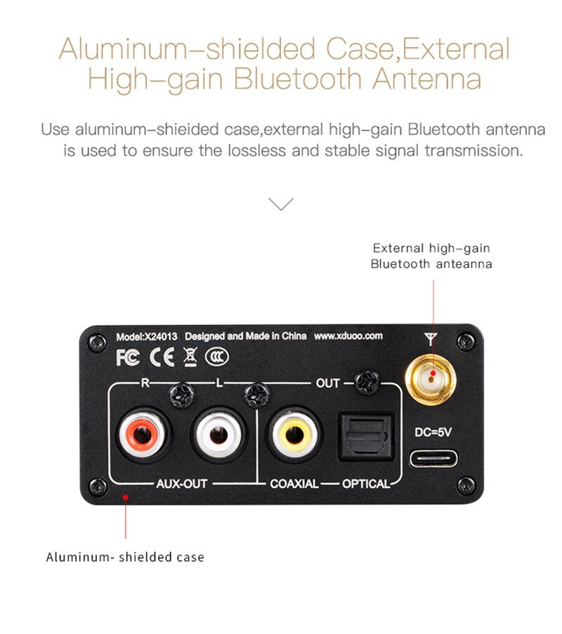 XDUOO XQ - 50s QCC3034 Buletooth 5.1 DAC Audio Receiver - The HiFi Cat