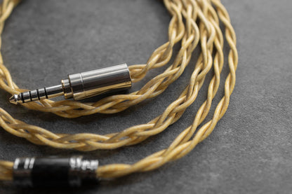 XONE 2025 Sun God SOL Flagship 7N single - crystal copper gold - plated Headphone Cable - The HiFi Cat