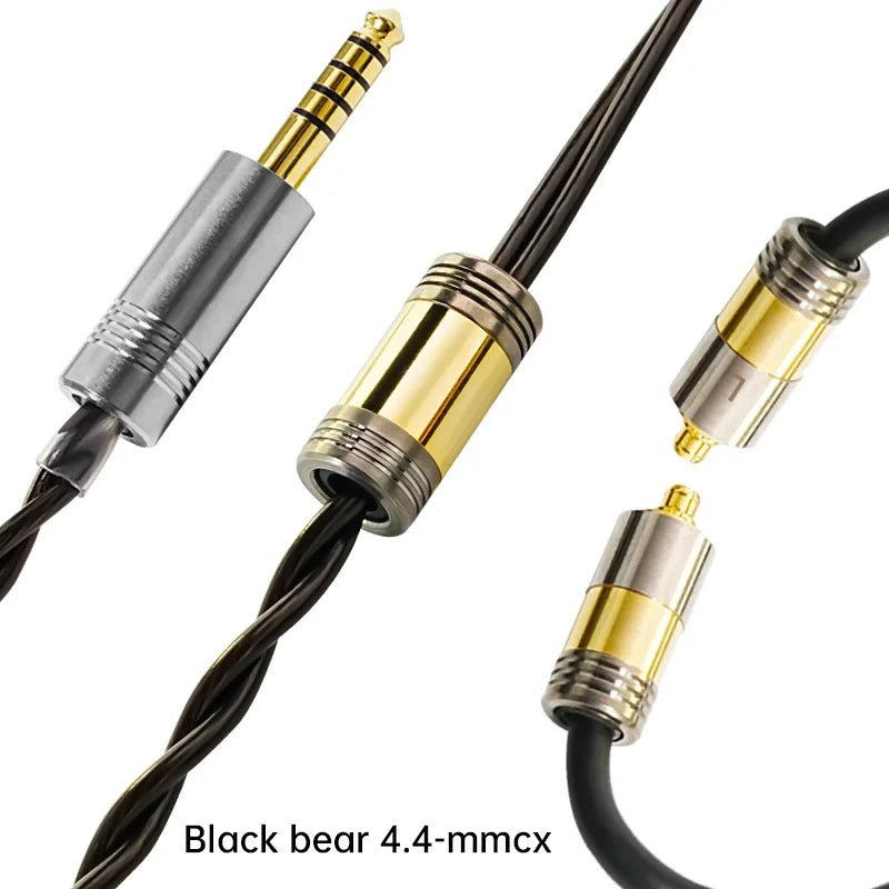 YONGSE BlackBear WhiteBear 6N Monocrystalline Copper Silver Plated Upgrade Earphone Cable - The HiFi Cat